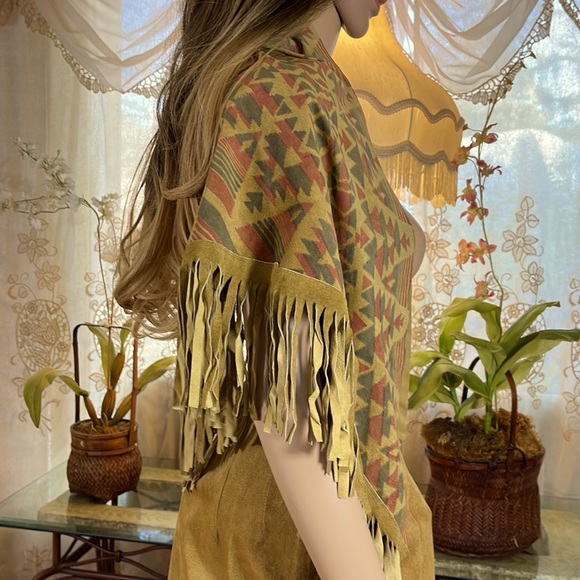 VTG Liz Robert & Robert Elliot Leather Shawl - Picture 3 of 11